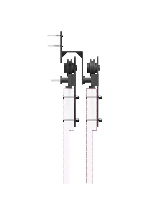 LIUGUKSE TARVIKUTE KOMPLEKT 427 CM TERASEST, MUST