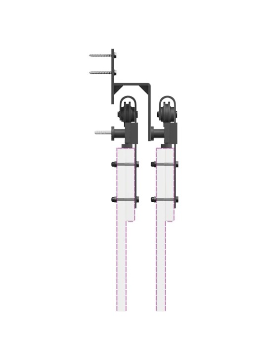 Liugukse tarvikute komplekt 427 cm terasest, must