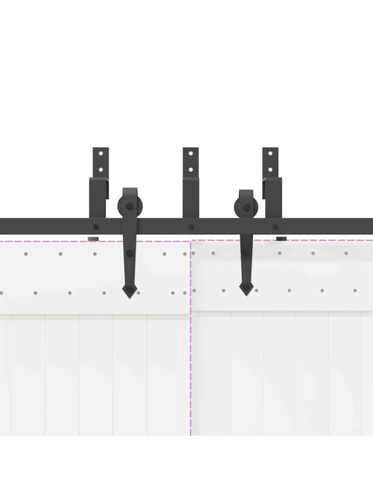 Liugukse tarvikute komplekt 427 cm terasest, must