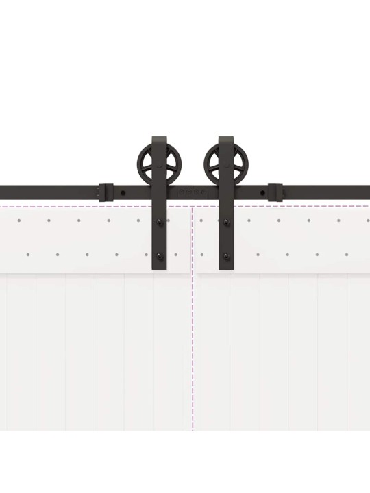 LIUGUKSE TARVIKUTE KOMPLEKT 400 CM TERASEST, MUST
