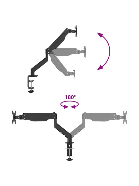 ÜHE MONITORI TUGI MAX 27'' EKRAAN GAASIVEDRULE 10 KG