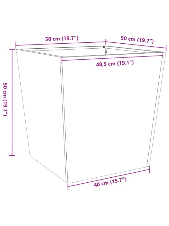 Aia taimekast, antratsiithall, 50 x 50 x 50 cm, teras