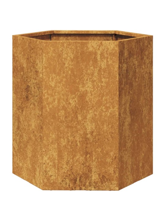 Aia taimekastid 2 tk, kuusnurkne, 46x40x45 cm, corten teras