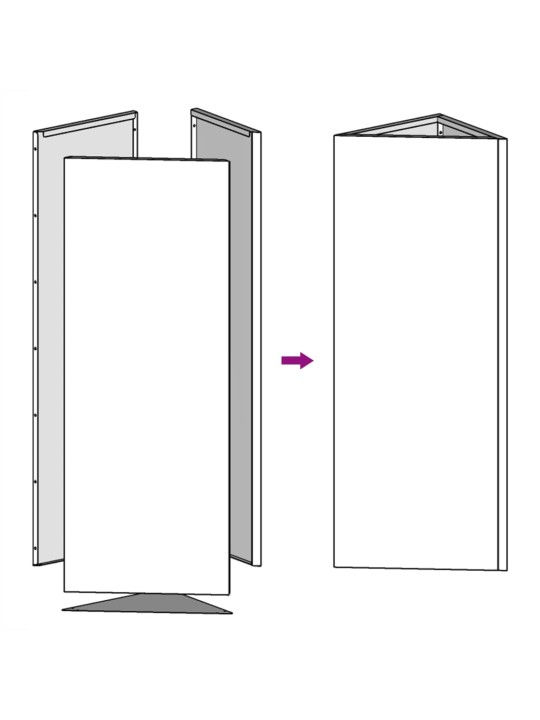 Aia taimekastid 2 tk, must, kolmnurk, 30x26x75 cm, teras