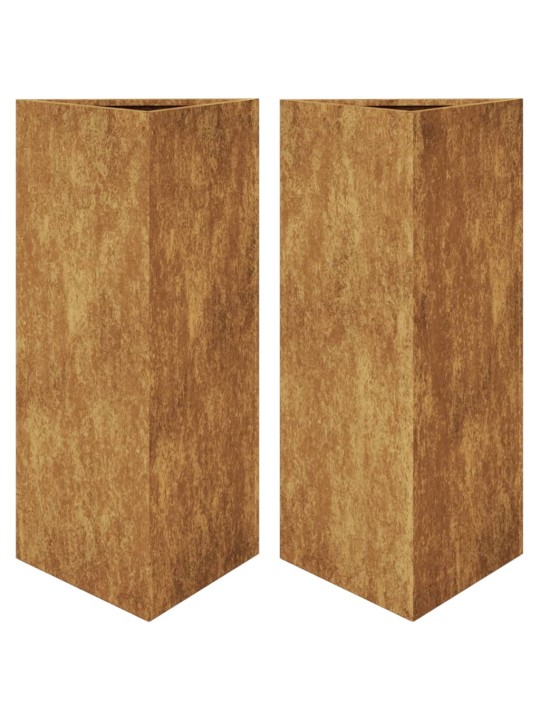 Aia taimekastid 2 tk, kolmnurk, 40x34,5x70 cm, corten teras