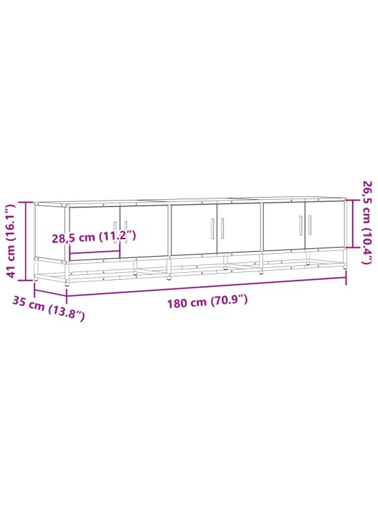 Telerikapp hall sonoma tamm 180x35x41 cm tehispuit