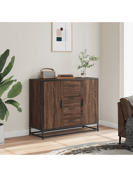 PUHVETKAPP PRUUN TAMM 92X35X76 CM ENGINEERED WOOD