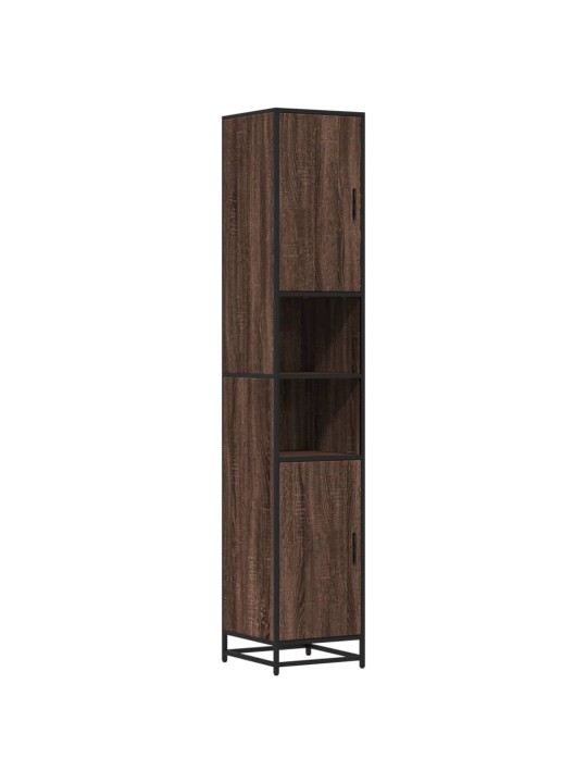 VANNITOAKAPP, PRUUN TAMM, 35X37,5X188,5 CM, TEHISPUIT JA METALL