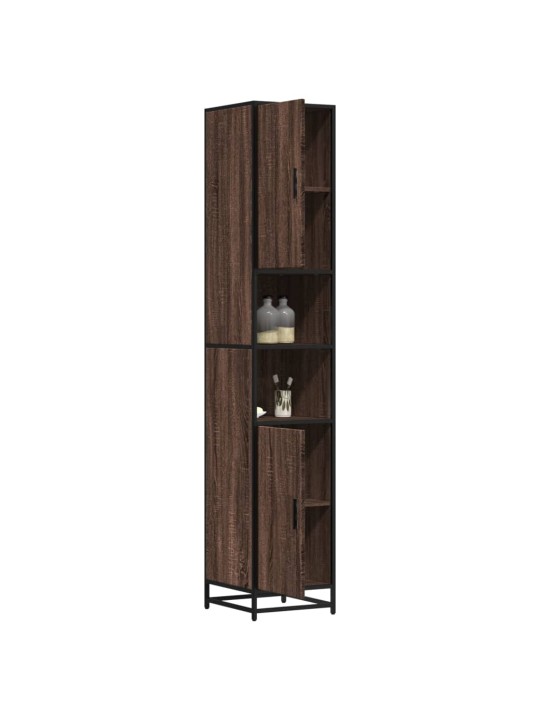 VANNITOAKAPP, PRUUN TAMM, 35X37,5X188,5 CM, TEHISPUIT JA METALL