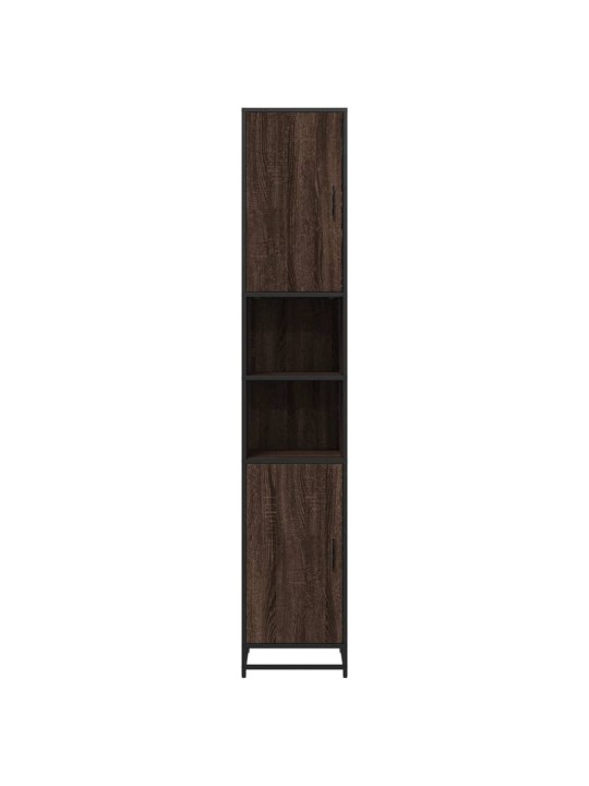 VANNITOAKAPP, PRUUN TAMM, 35X37,5X188,5 CM, TEHISPUIT JA METALL