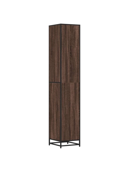 VANNITOAKAPP, PRUUN TAMM, 35X37,5X188,5 CM, TEHISPUIT JA METALL