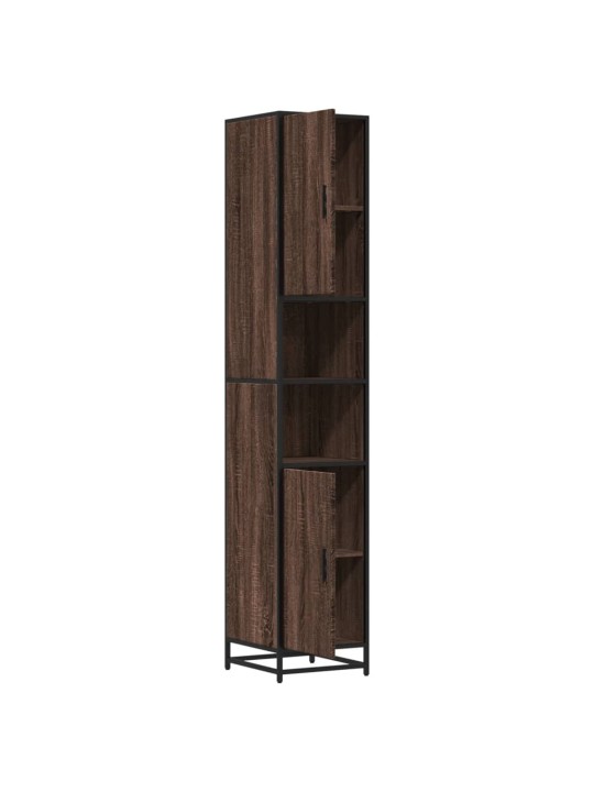 VANNITOAKAPP, PRUUN TAMM, 35X37,5X188,5 CM, TEHISPUIT JA METALL