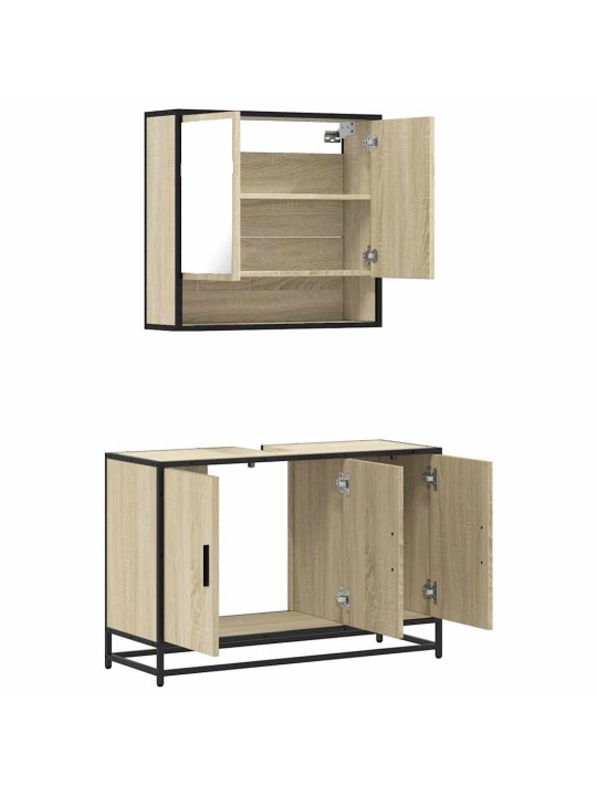 2-OSALINE VANNITOA MÖÖBLIKOMPLEKT, SONOMA TAMM, TEHISPUIT