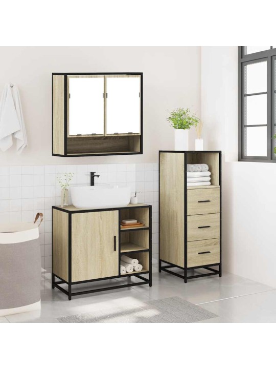 3-OSALINE VANNITOA MÖÖBLIKOMPLEKT, SONOMA TAMM, TEHISPUIT