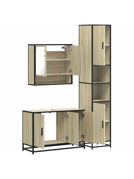 3-OSALINE VANNITOA MÖÖBLIKOMPLEKT, SONOMA TAMM, TEHISPUIT
