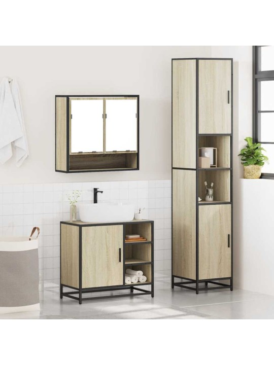 3-OSALINE VANNITOA MÖÖBLIKOMPLEKT, SONOMA TAMM, TEHISPUIT