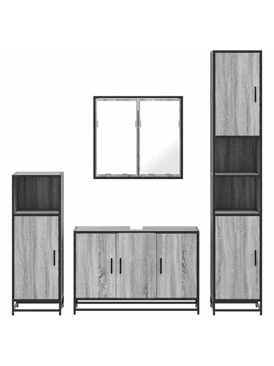 4-OSALINE VANNITOAMÖÖBLI KOMPLEKT, HALL SONOMA TAMM, TEHISPUIT