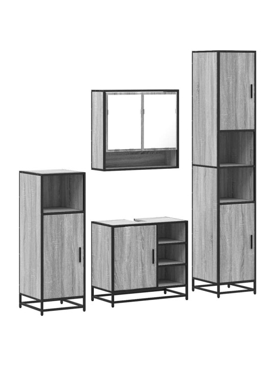 4-OSALINE VANNITOAMÖÖBLI KOMPLEKT, HALL SONOMA TAMM, TEHISPUIT
