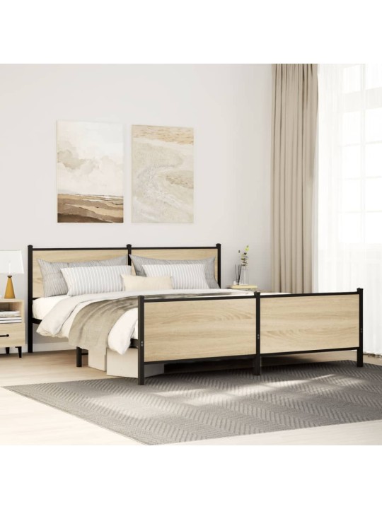 METALLIST VOODIRAAM ILMA MADRATSITA SONOMA TAMM 193X203 CM
