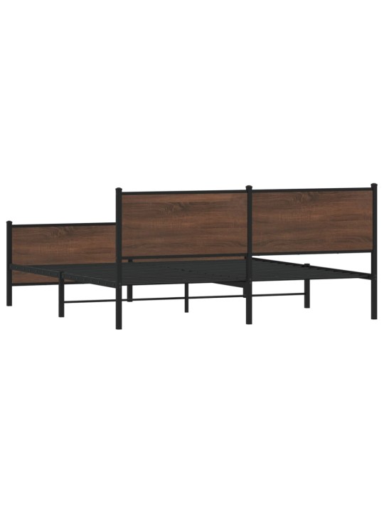 METALLIST VOODIRAAM ILMA MADRATSITA PRUUN TAMM 183X213 CM