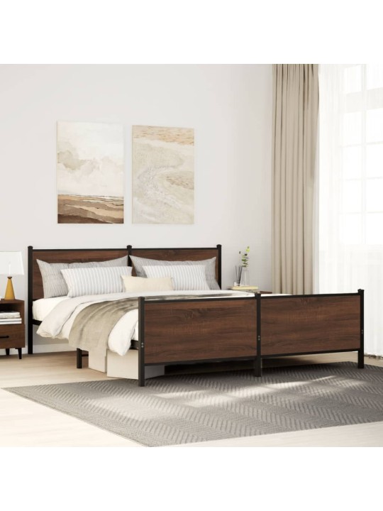 METALLIST VOODIRAAM ILMA MADRATSITA PRUUN TAMM 193X203 CM