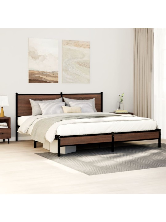 METALLIST VOODIRAAM ILMA MADRATSITA PRUUN TAMM 183X213 CM