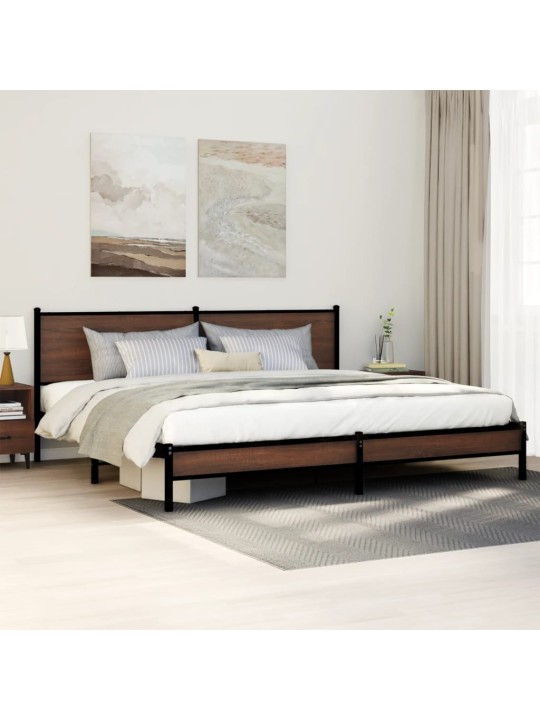 METALLIST VOODIRAAM ILMA MADRATSITA PRUUN TAMM 193X203 CM