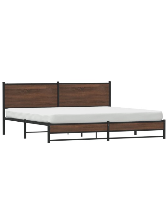 METALLIST VOODIRAAM ILMA MADRATSITA PRUUN TAMM 193X203 CM
