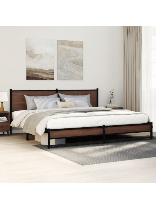 METALLIST VOODIRAAM ILMA MADRATSITA PRUUN TAMM 193X203 CM