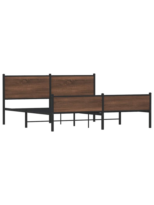METALLIST VOODIRAAM ILMA MADRATSITA PRUUN TAMM 183X213 CM