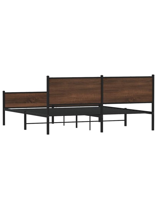 METALLIST VOODIRAAM ILMA MADRATSITA PRUUN TAMM 183X213 CM