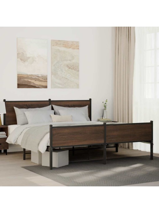 METALLIST VOODIRAAM ILMA MADRATSITA PRUUN TAMM 183X213 CM