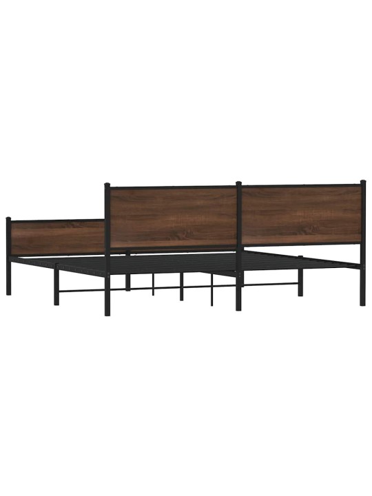 METALLIST VOODIRAAM ILMA MADRATSITA PRUUN TAMM 200X200 CM