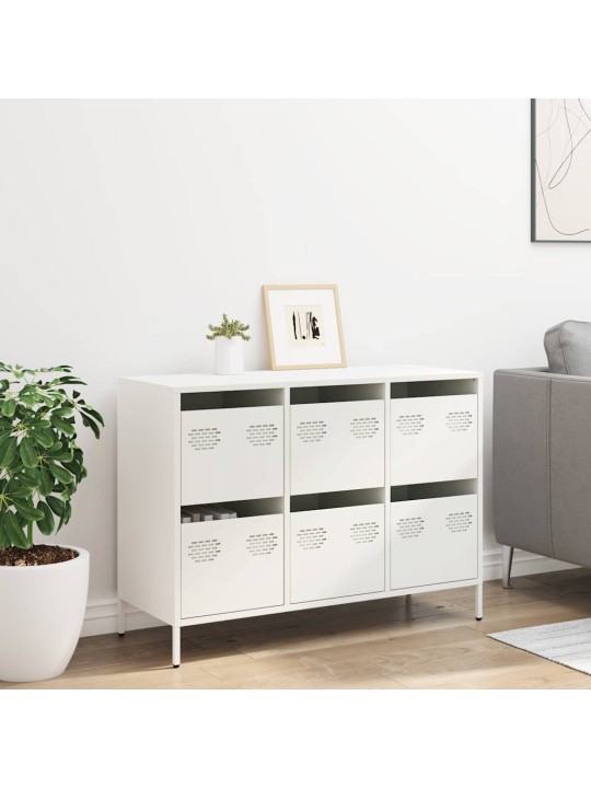 PUHVETKAPP VALGE 101,5X39X73,5 CM KÜLMVALTSITUD TERAS