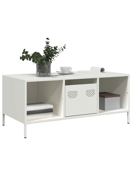DIIVANILAUD VALGE 101,5X50X43,5 CM KÜLMVALTSITUD TERAS