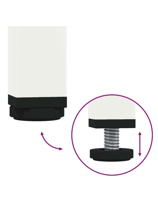 TELERIKAPP VALGE 135X39X43,5 CM KÜLMVALTSITUD TERAS