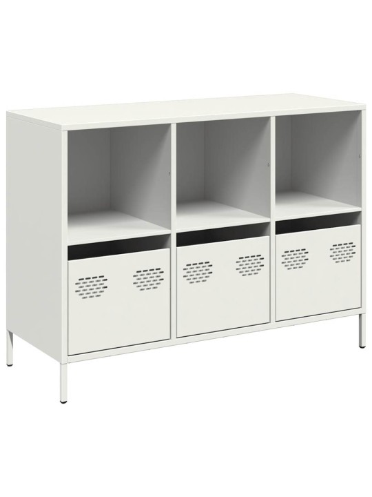PUHVETKAPP VALGE 101,5X39X73,5 CM KÜLMVALTSITUD TERAS