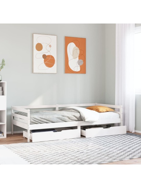 SAHTLITEGA PÄEVAVOODI, ILMA MADRATSITA, 90X200 CM, MÄNNIPUIT