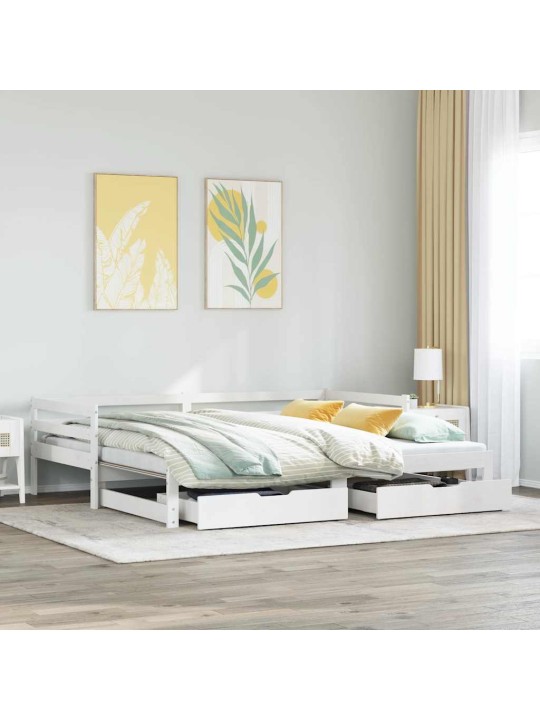 SAHTLITEGA PÄEVAVOODI, ILMA MADRATSITA, 90X200 CM, MÄNNIPUIT