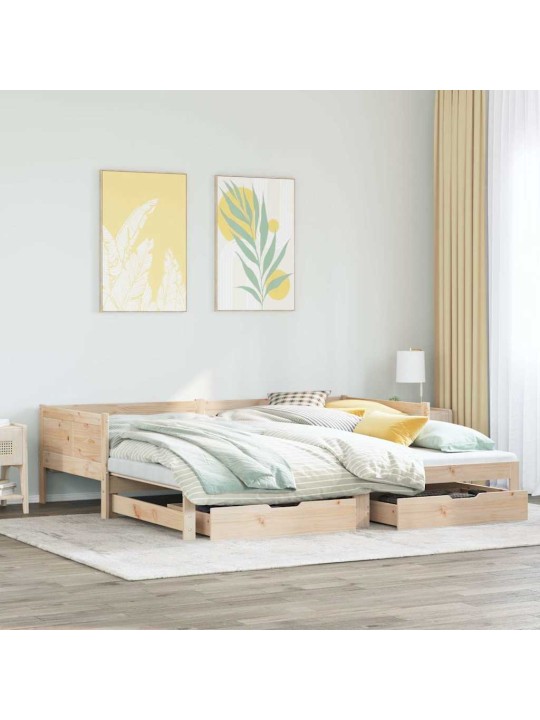Diivanvoodi väljatõmmatava osaga, madratsita, 80x200 cm