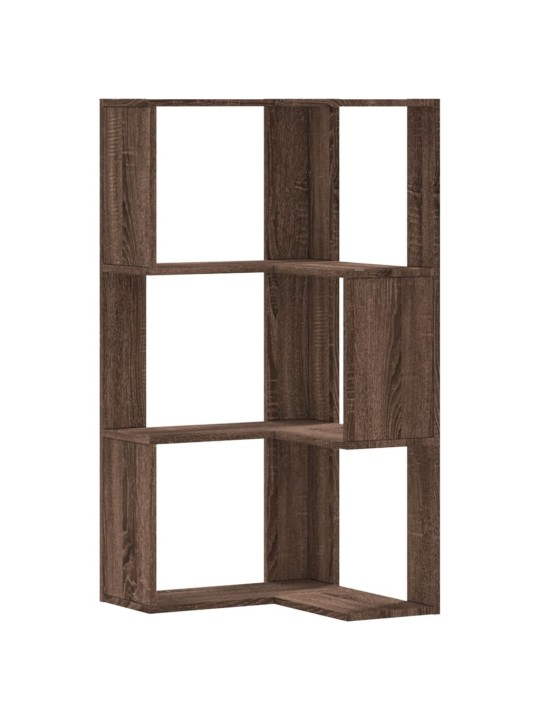 3-KORRUSELINE RAAMATURIIUL PRUUN TAMM 50X50X102 CM TEHISPUIT