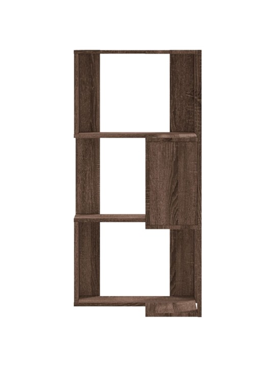 3-KORRUSELINE RAAMATURIIUL PRUUN TAMM 50X50X102 CM TEHISPUIT