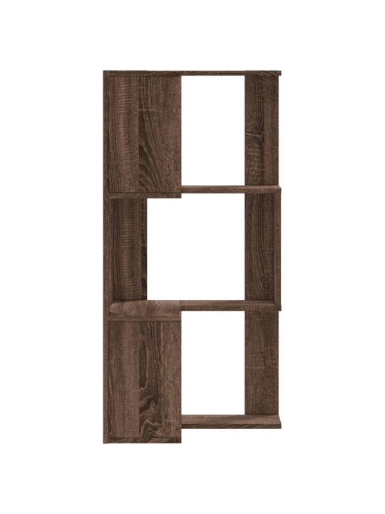 3-KORRUSELINE RAAMATURIIUL PRUUN TAMM 50X50X102 CM TEHISPUIT