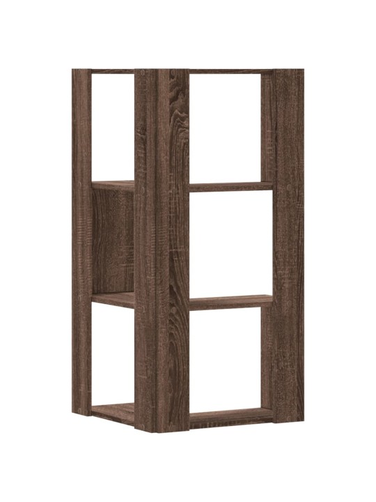 3-KORRUSELINE RAAMATURIIUL PRUUN TAMM 50X50X102 CM TEHISPUIT