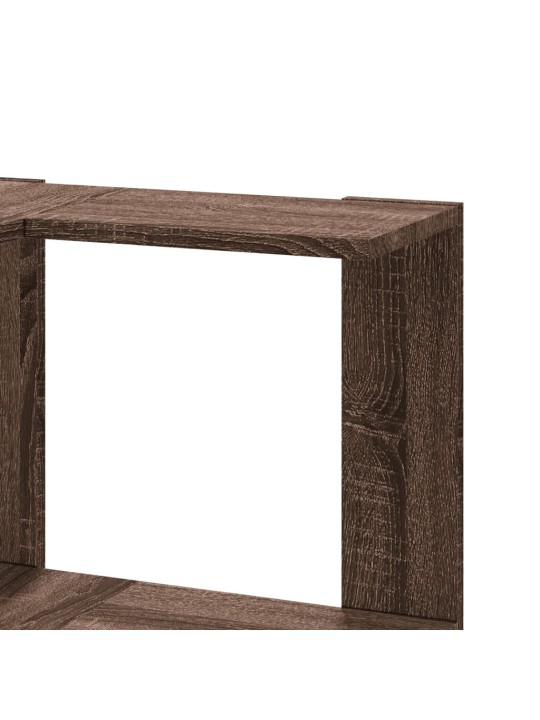 3-KORRUSELINE RAAMATURIIUL PRUUN TAMM 50X50X102 CM TEHISPUIT