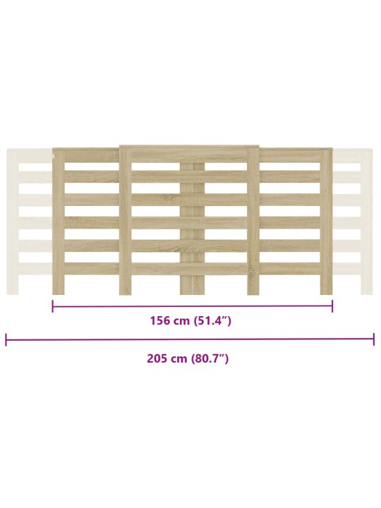 Radiaatori kate, sonoma tamm, 205x21,5x83,5 cm, tehispuit