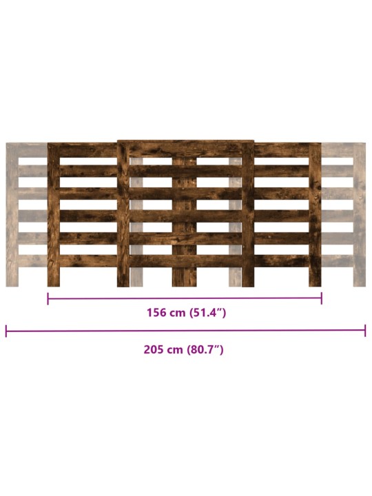 Radiaatori kate, suitsutatud tamm, 205x21,5x83,5 cm, tehispuit