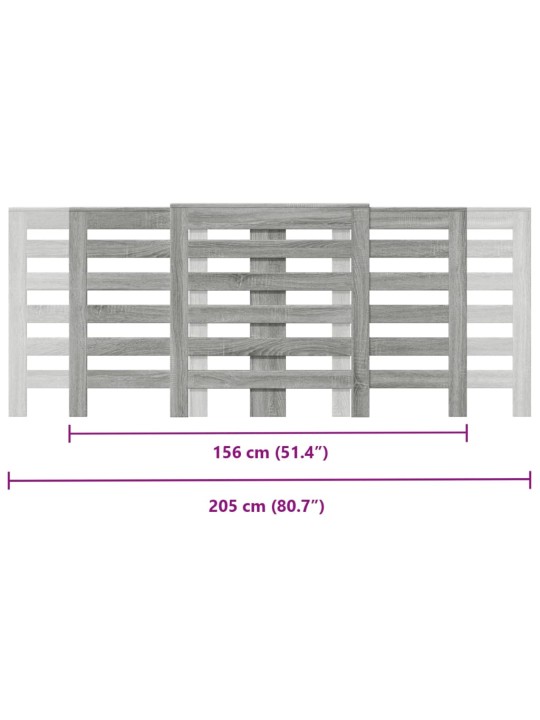 Radiaatori kate, hall sonoma tamm, 205x21,5x83,5 cm, tehispuit