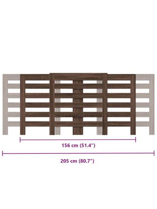 Radiaatori kate, sonoma tamm, 205x21,5x83,5 cm, tehispuit