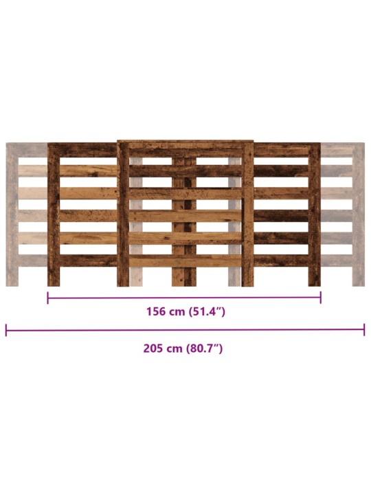 Radiaatori kate, vana puidu, 205x21,5x83,5 cm, tehispuit